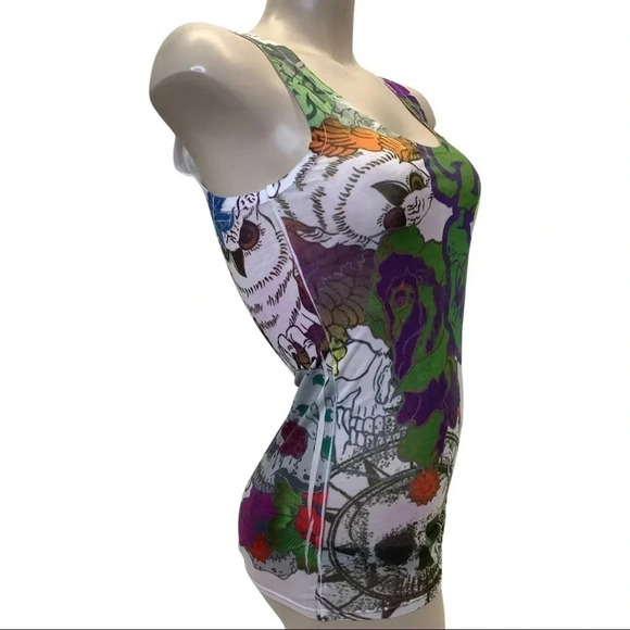 Grail Size XS Foil Printed Tank Top. Made in USA New - Picture 2 of 4